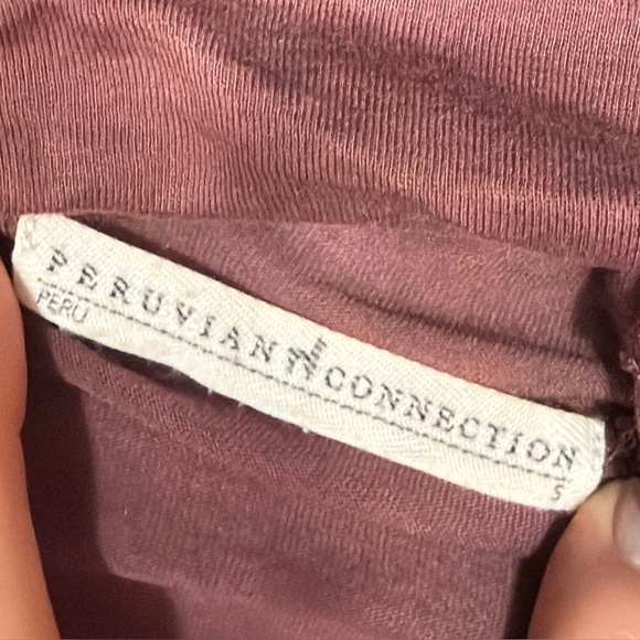 Peruvian Connection BROWN Nicole TURTLE NECK DRESS long Sleeves Flowy Women’s S - Picture 9 of 16